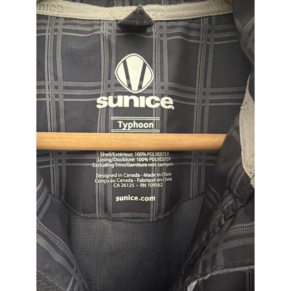 Sunice XL Black Plaid Typhoon Raincoat Jacket Windbreaker Golf Waterproof Shell - Picture 3 of 10